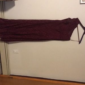 Burgundy evening gown